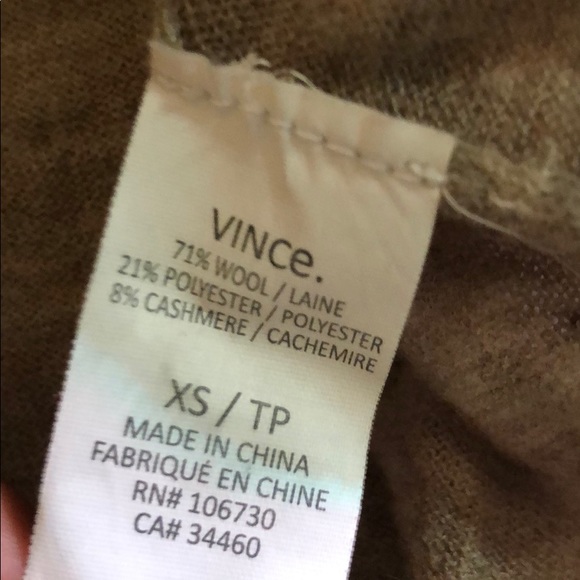 New Vince wool v-neck center seam pullover sweater - Picture 10 of 11